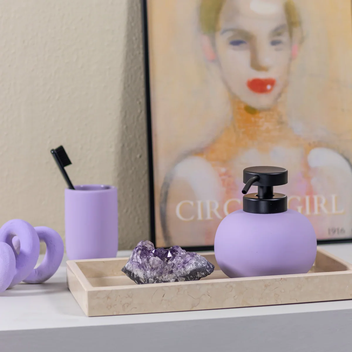 LOTUS tandbørsteholder, light lilac - Billede 5